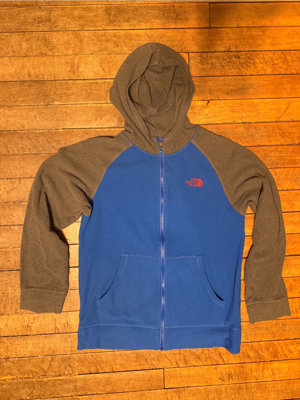 The Northface Full Zip Hooded Fleece Lightweight Jacket Boys Size L (14/16)